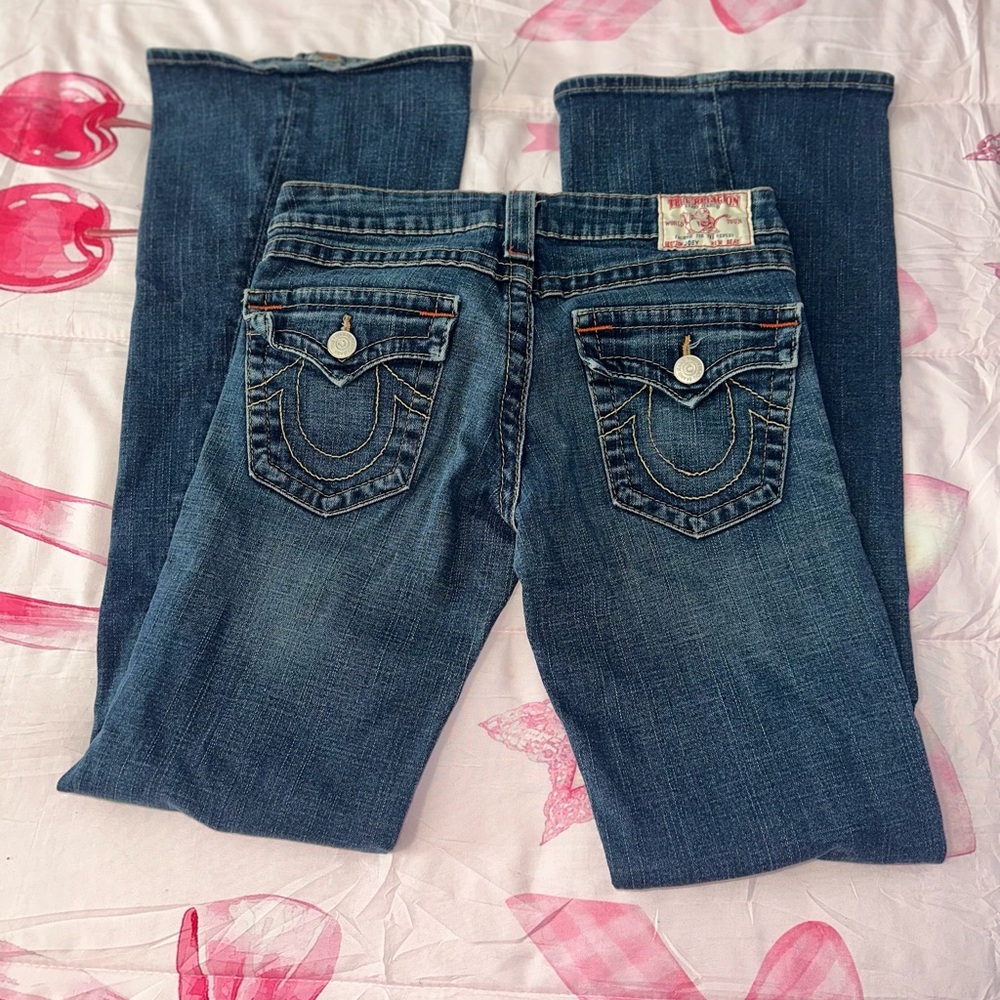True Religion Dark Blue Boot Cut Jeans